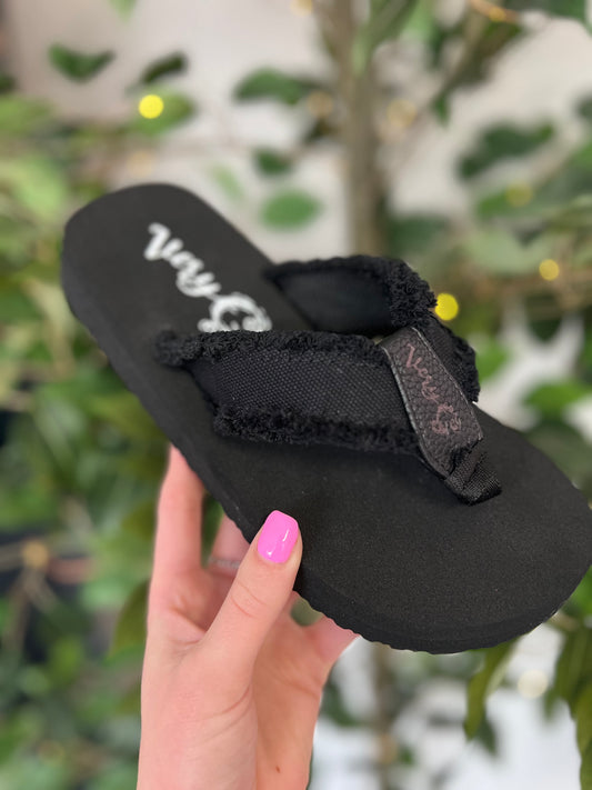 Jazzy Flip Flops, Black