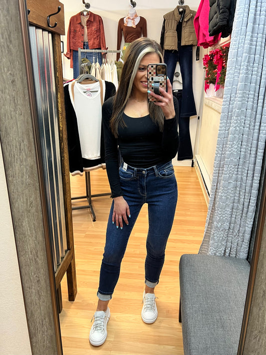 Trey Judy Blue Thermal Skinny Jeans