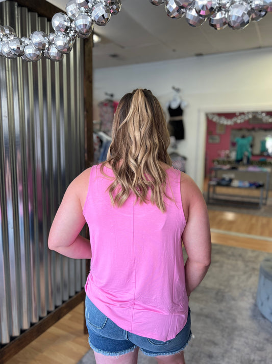 Flowy Tank, Candy Pink