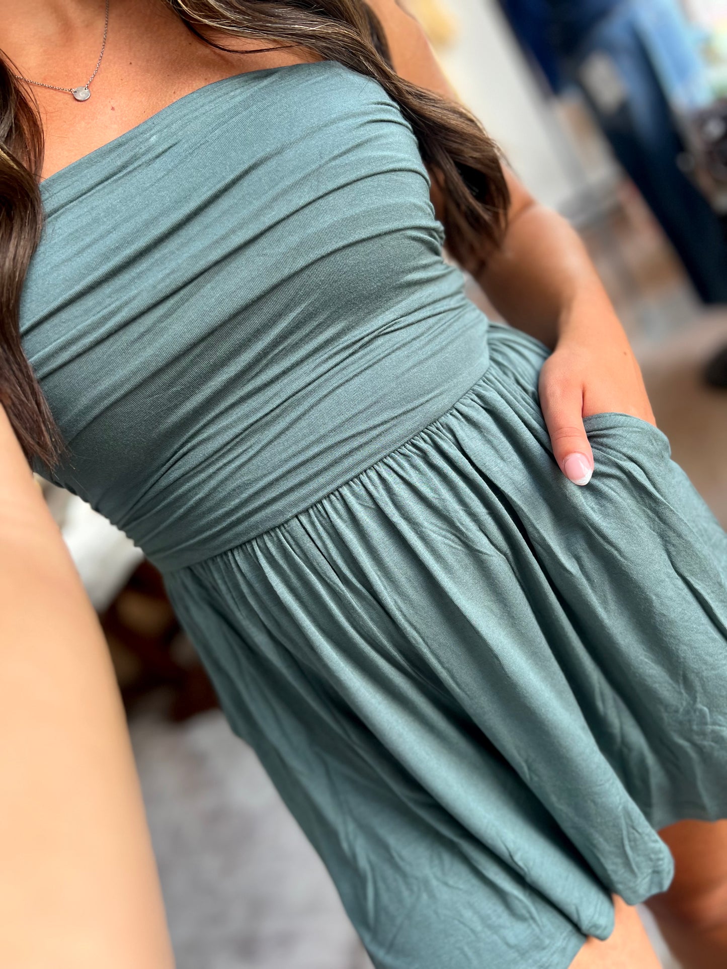 Double Layer Romper, Jade