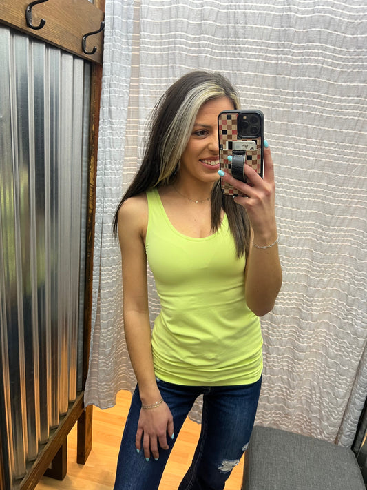 Reversible V/U Tank, Pastel Lemon