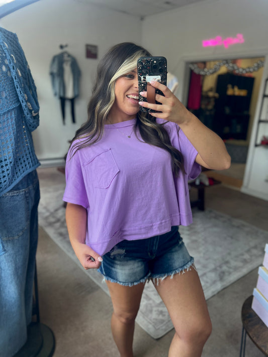 Boxy Tee, Lavender