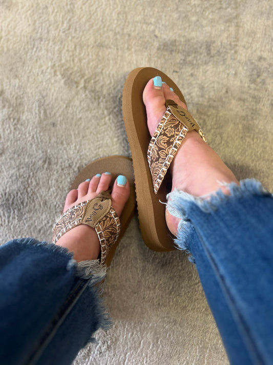 Pamela Flip Flops, Tan