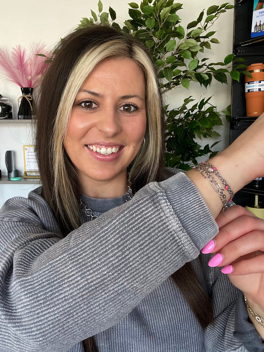 Luxe Corded Crew, Pewter Charcoal