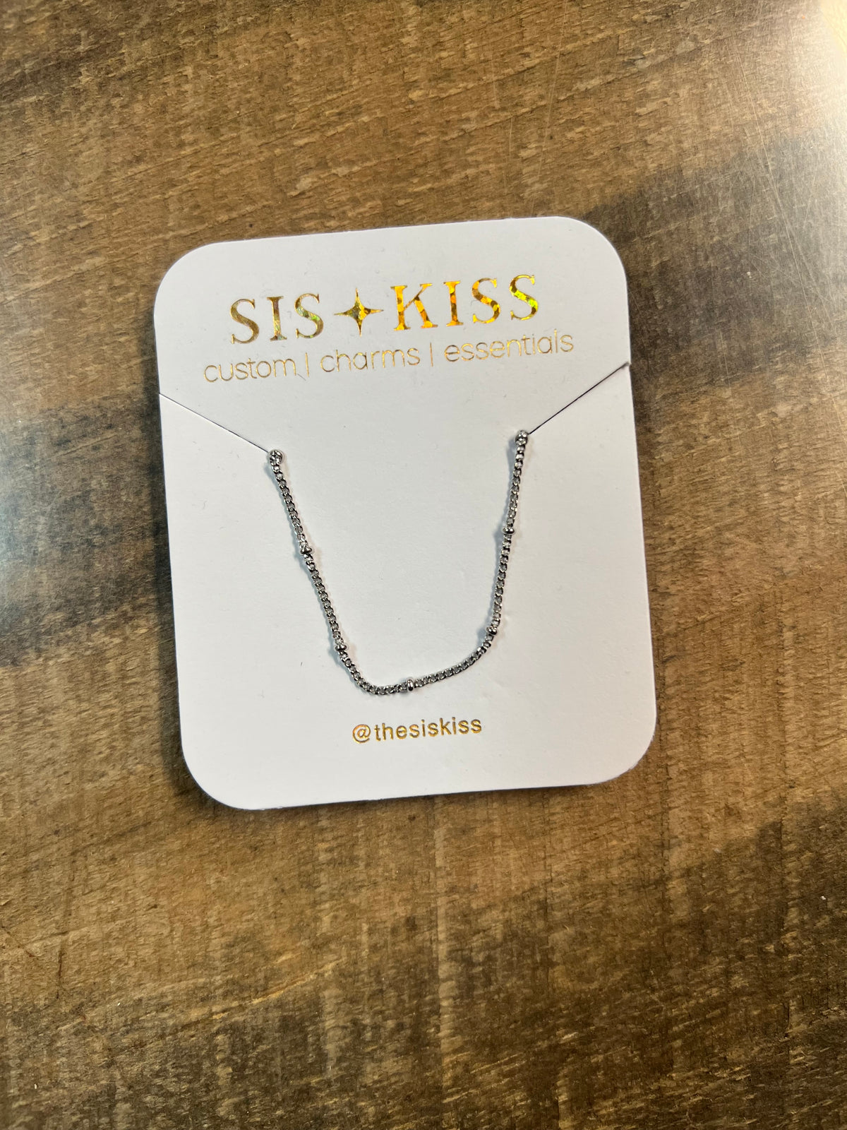 Baby Ball Chain Necklace, Silver