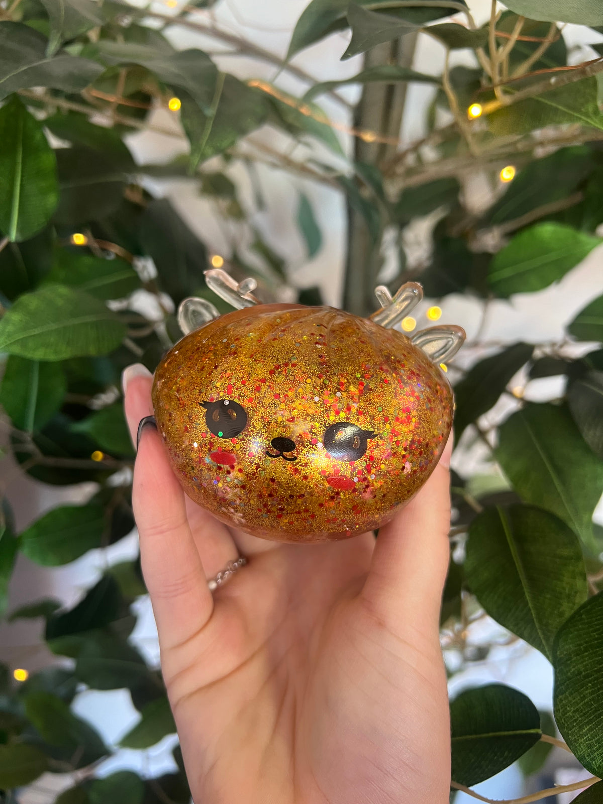 Glitter Gel Reindeer Dumpling