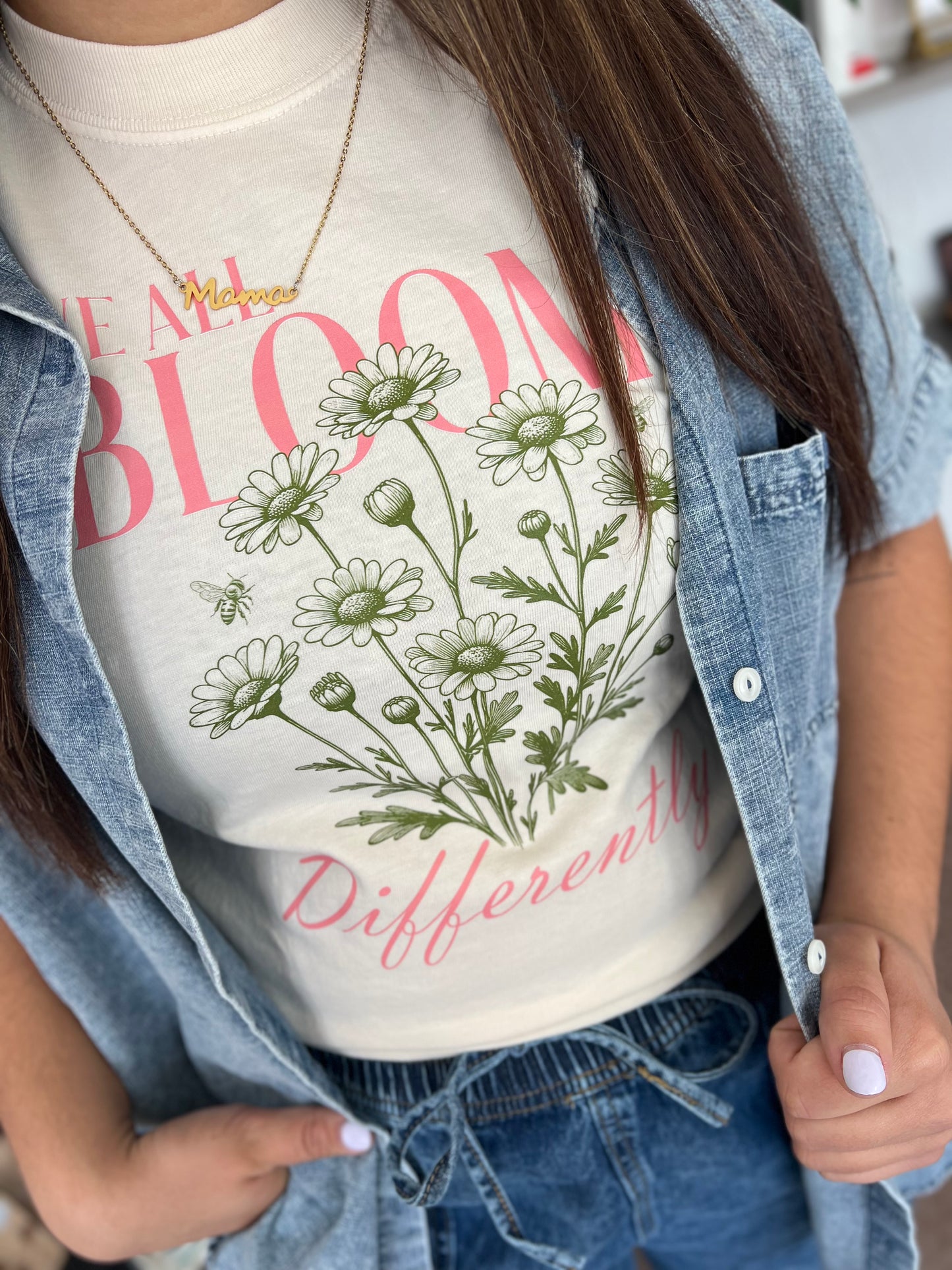 Bloom Differently Tee, Cream