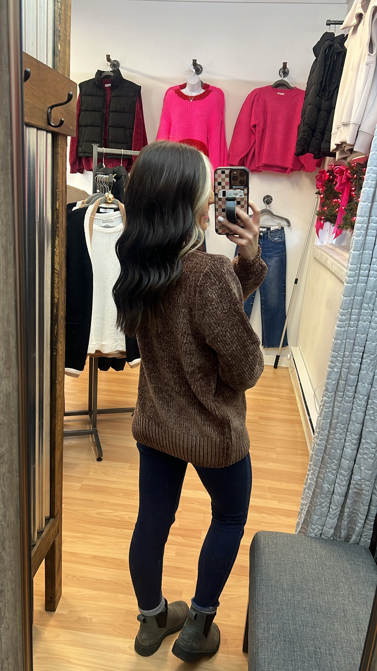 Chenille Sweater, Brown