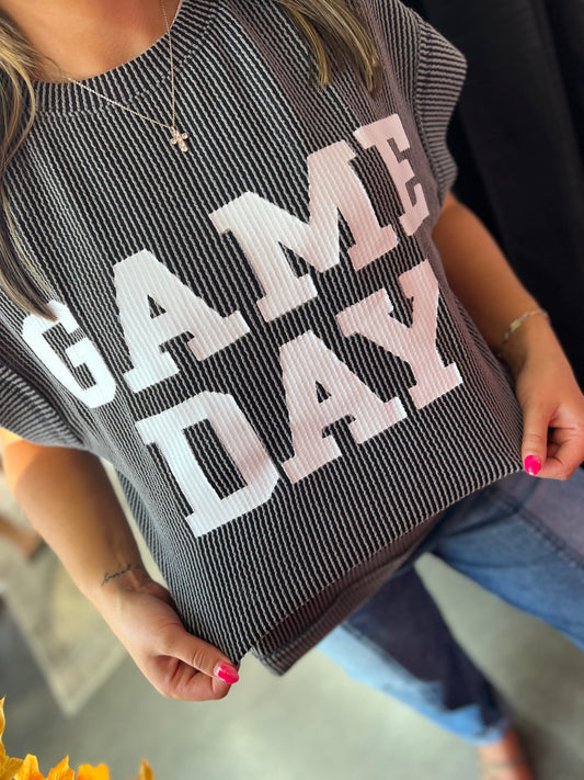 Game Day Top, Black