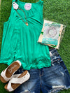 Flowy Tank, Kelly Green