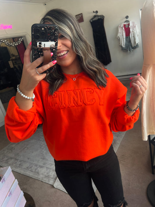 CINCY Applique Sweatshirt
