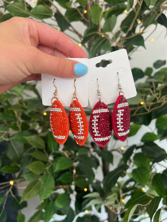 Dazzle Football Earrings