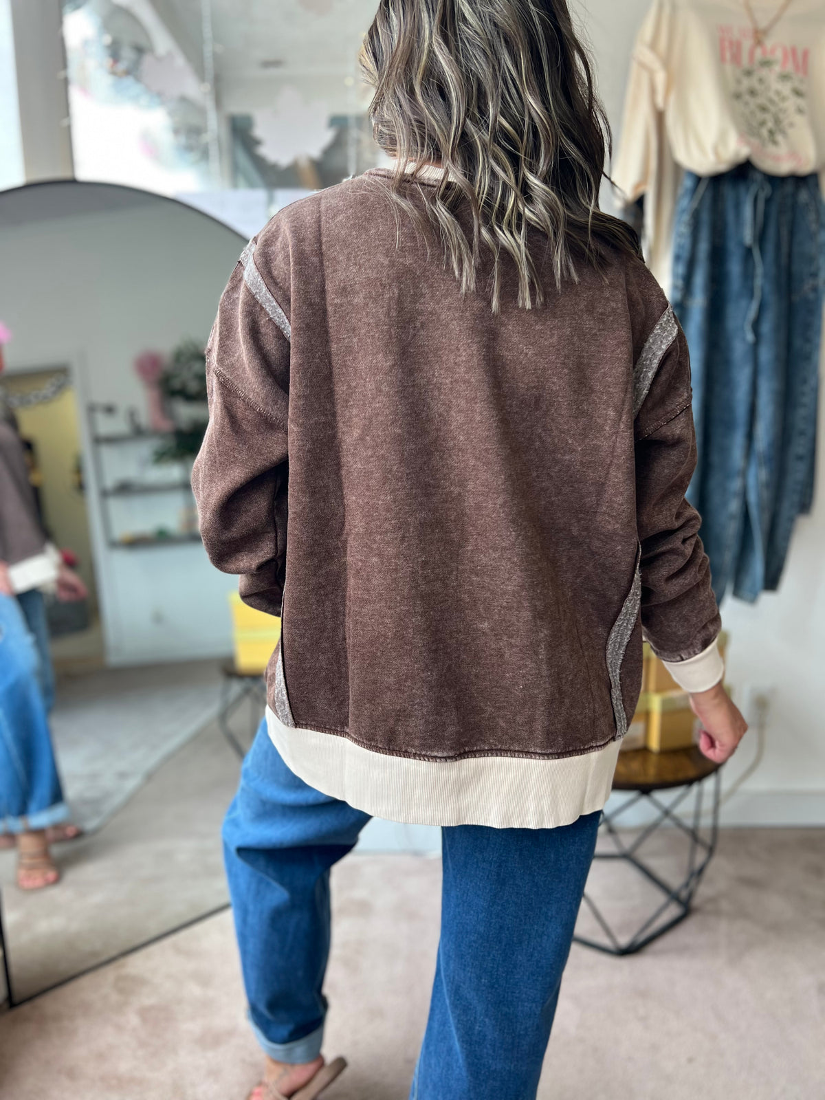 Crew Pullover, Chocolate