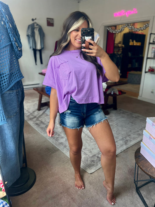Boxy Tee, Lavender