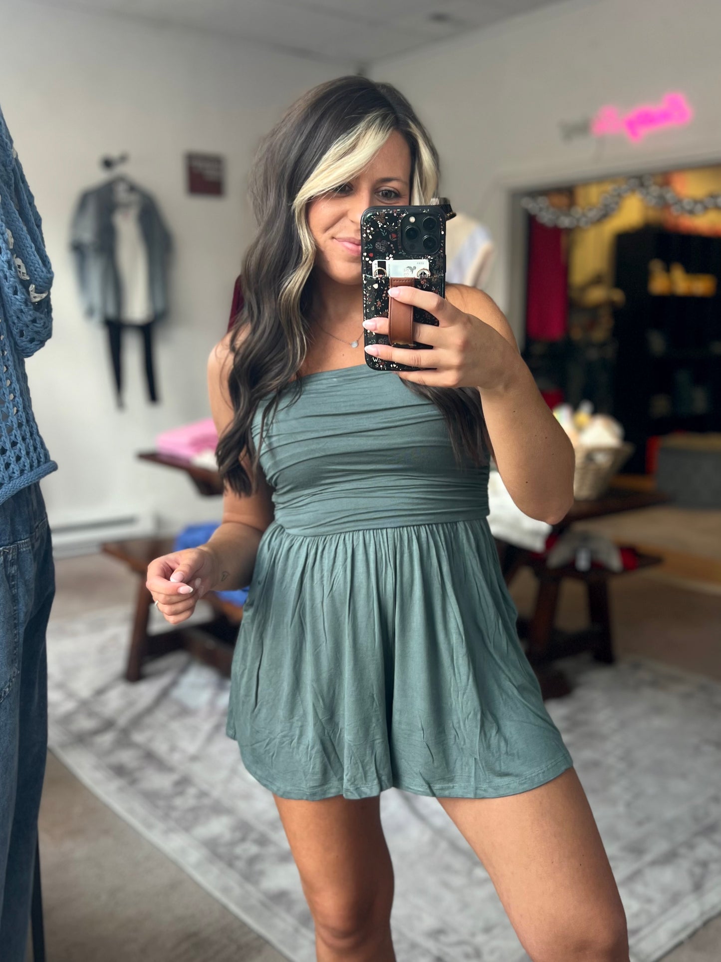 Double Layer Romper, Jade