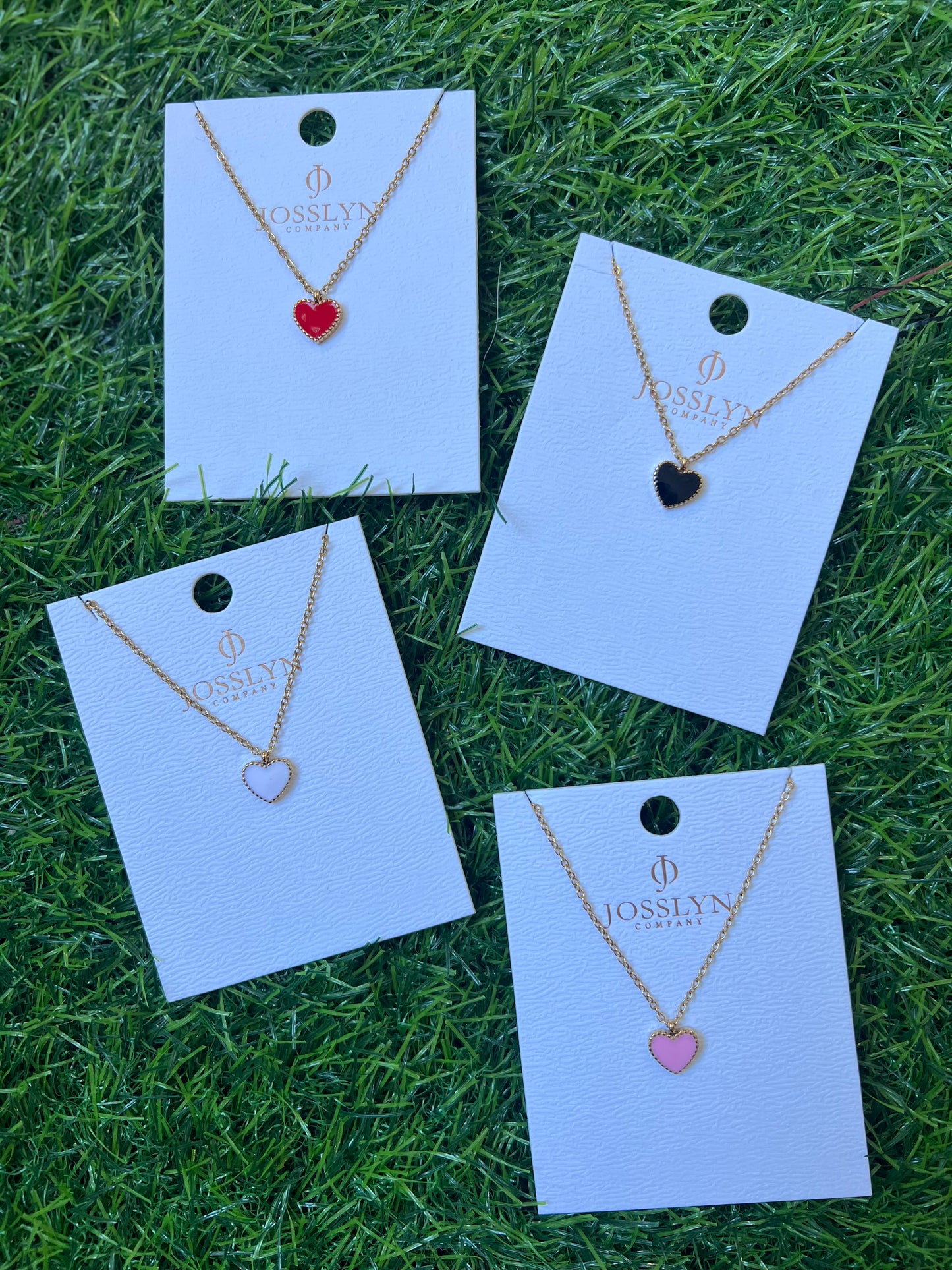 Stainless Steel Heart Necklace, Multi Colors