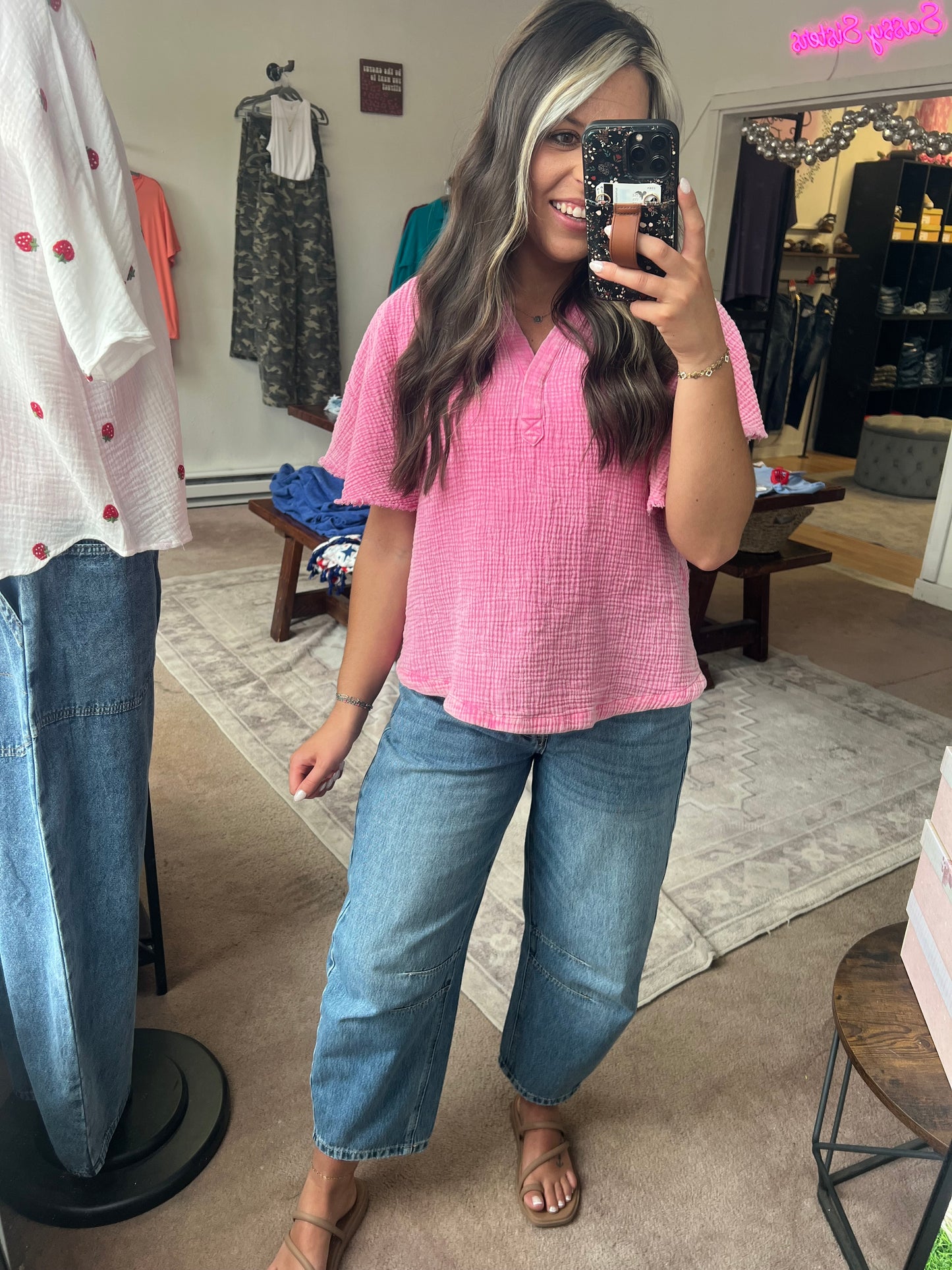 Sammie High Rise Barrel Jean, HIDDEN