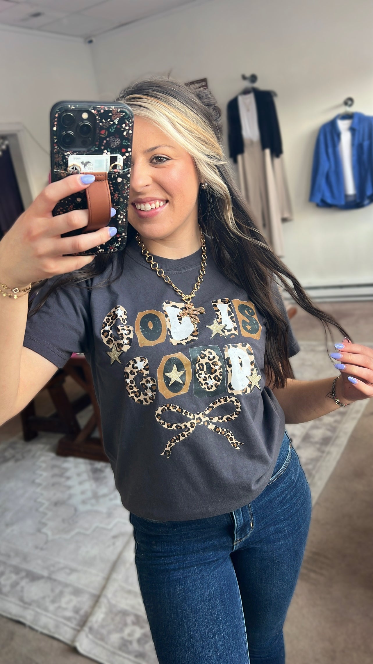 Leopard God Is Good Tee