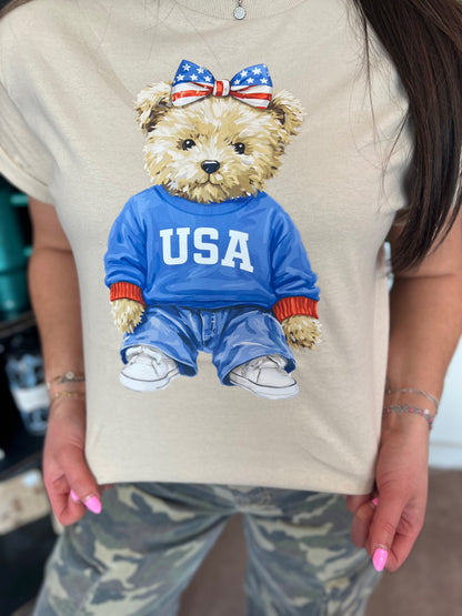 USA Teddy Bear Tee