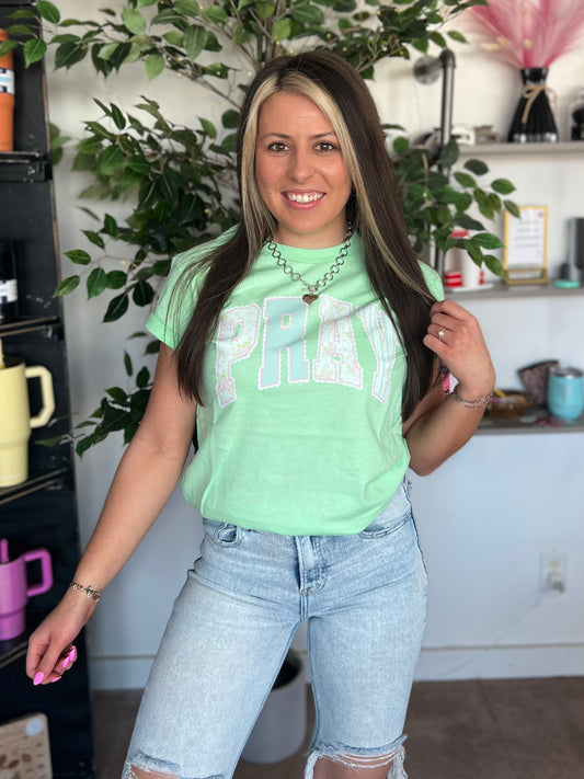 PRAY Tee, Mint