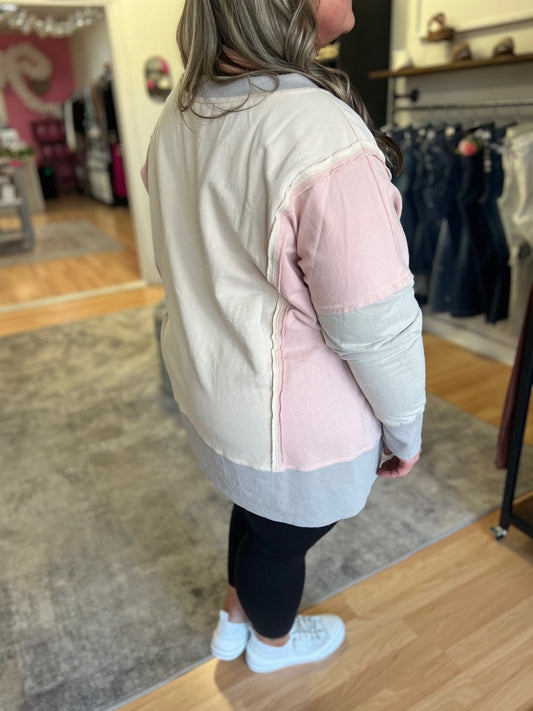 Color Block Knit Top