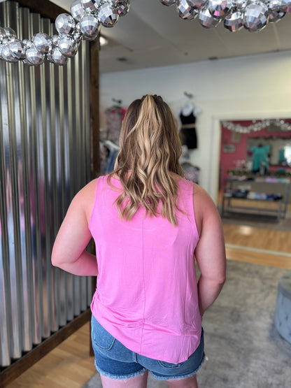 Flowy Tank, Candy Pink