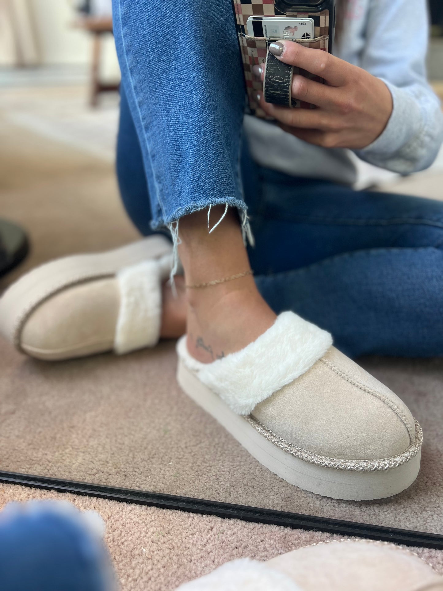 Delaney Slippers, Cream