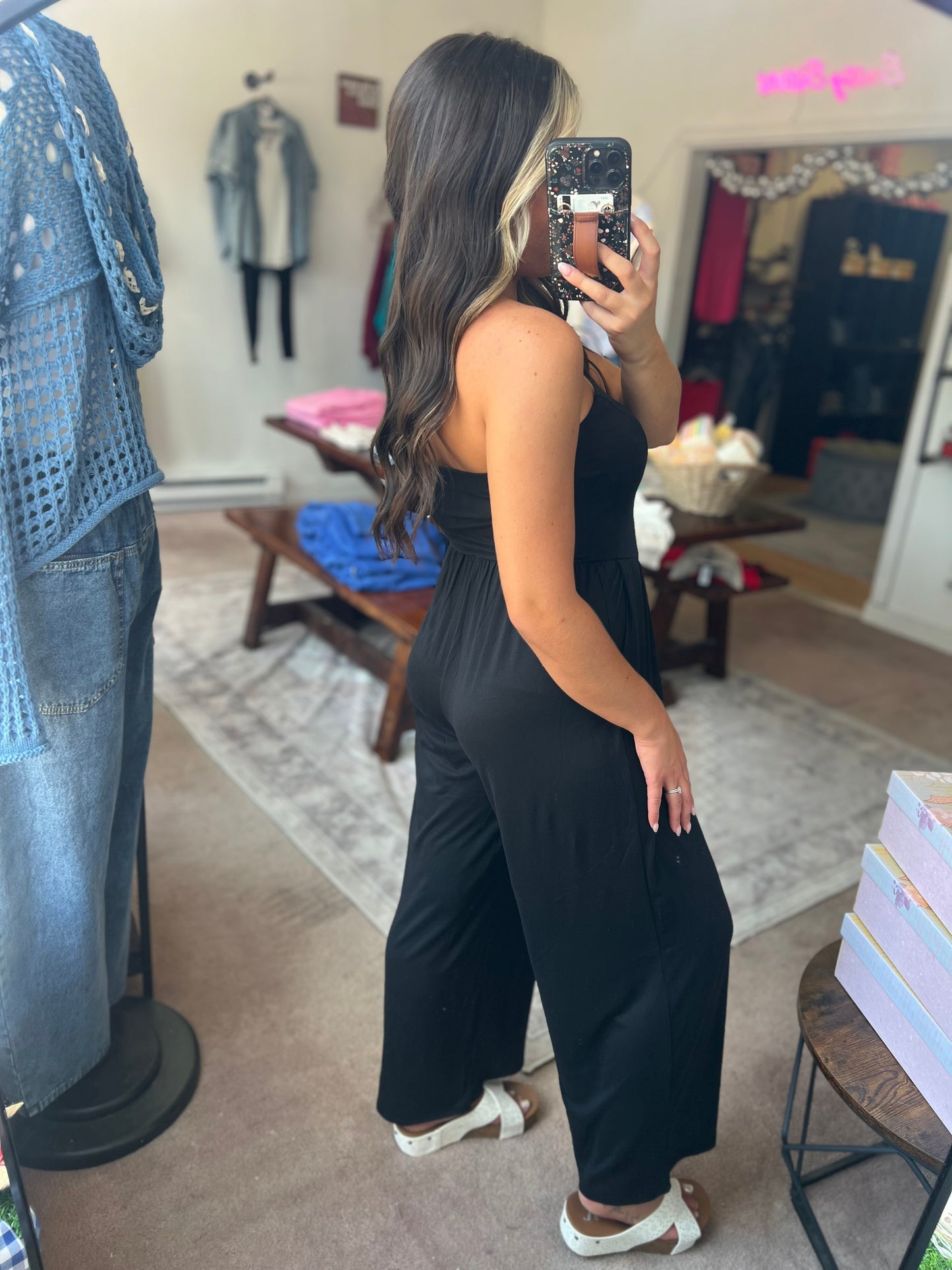 Strapless Jumpsuit, Black