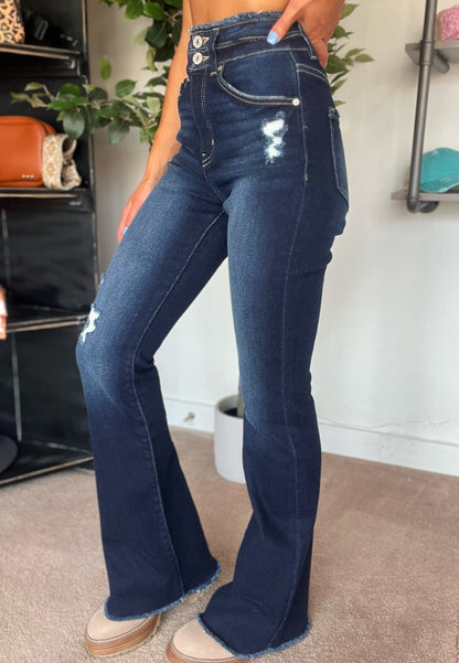 Lynn Double Button Bootcut