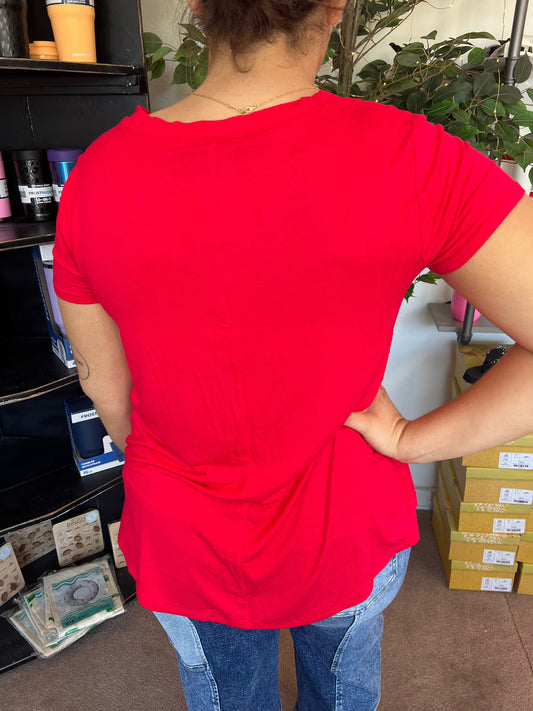Essential Tee, Ruby Red