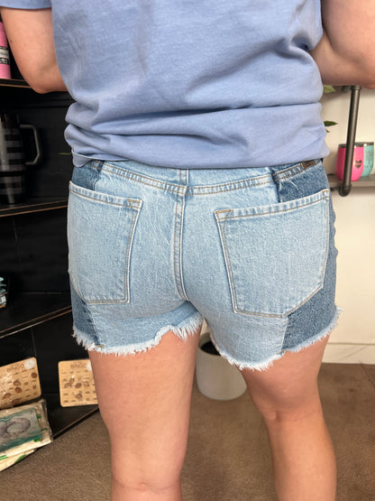 Two-Tone Ultra High Rise Shorts, KanCan