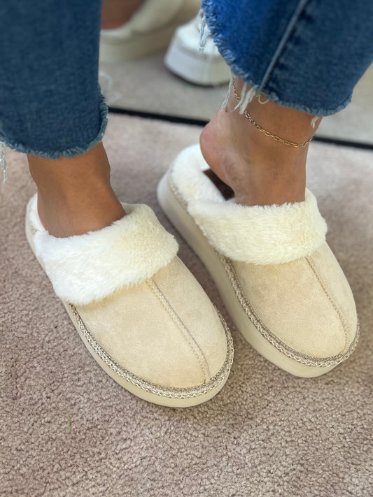 Delaney Slippers, Cream