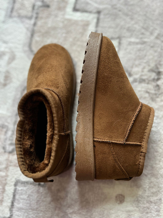 Mini Boots, Tan