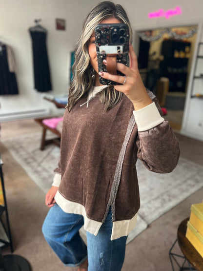 Crew Pullover, Chocolate