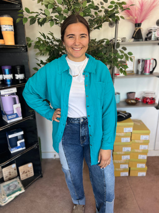 Fancy Like Button Up, Teal
