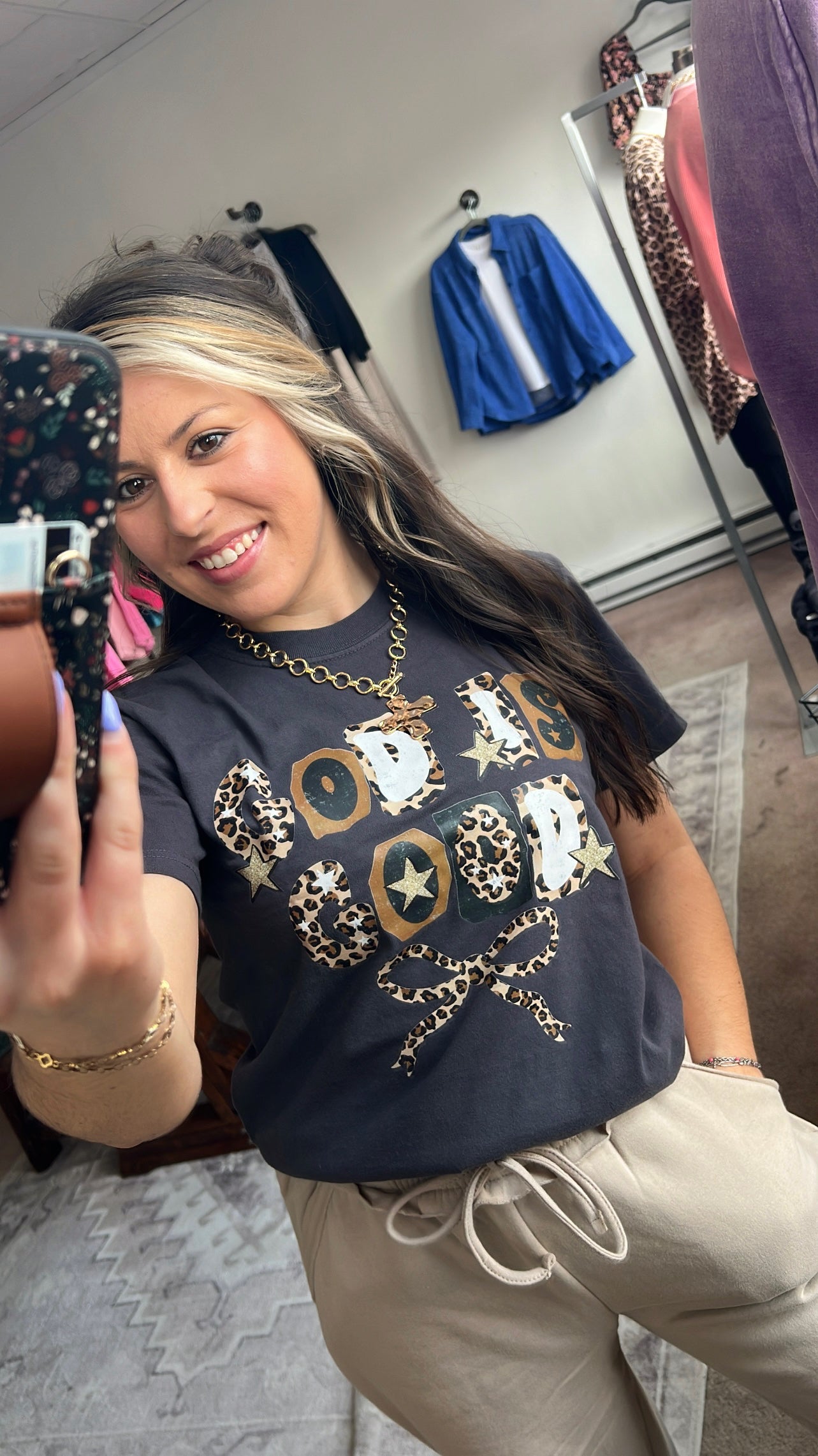 Leopard God Is Good Tee