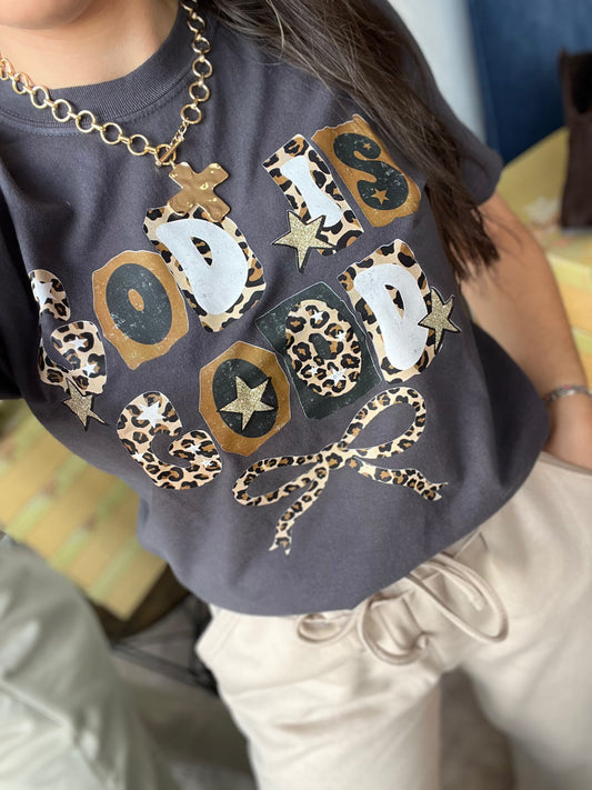 Leopard God Is Good Tee