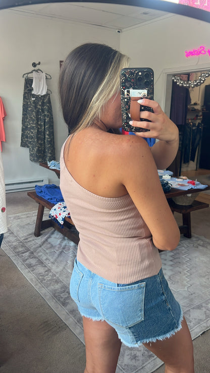 One shoulder tank