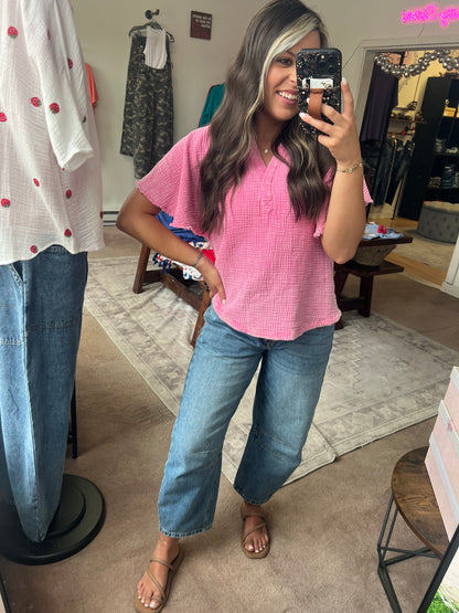 Sammie High Rise Barrel Jean, HIDDEN