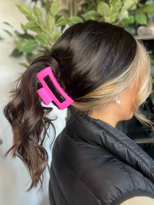 Effortless Hair Clip, Hot Pink