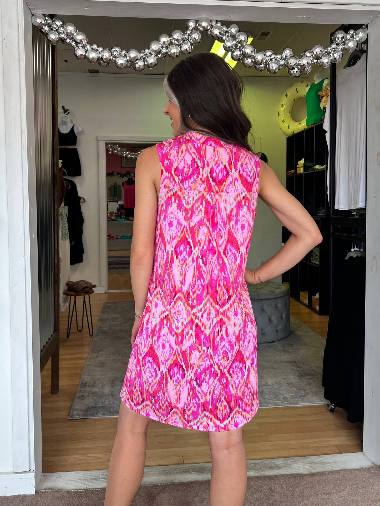 Lizzy Tank Dress, Pink Multi