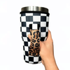30-40oz Tumbler Handler™, Checkered/Leopard