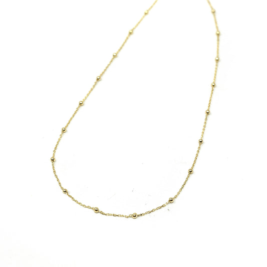 Baby Ball Chain Necklace, Gold