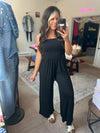 Strapless Jumpsuit, Black