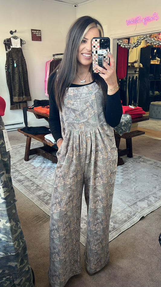 Corded Camo Overalls