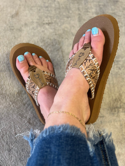 Pamela Flip Flops, Tan