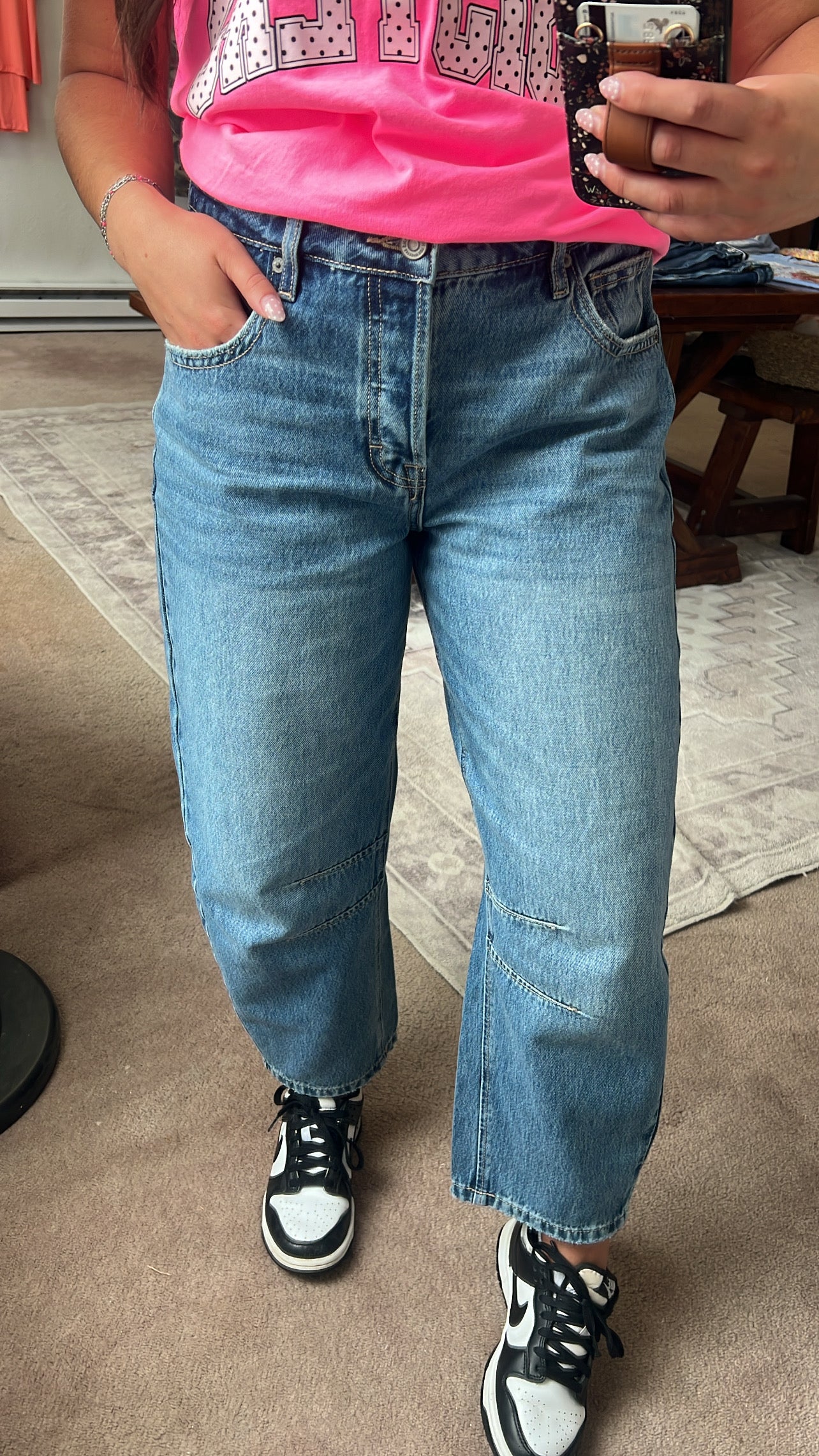 Sammie High Rise Barrel Jean, HIDDEN