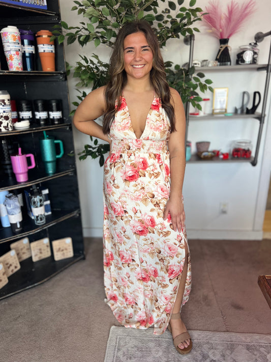 Floral Smocked Maxi Dress