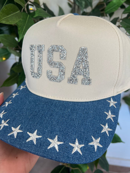 USA Star Embroidered Hat