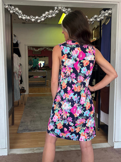 Lizzy Tank Dress, Navy Floral